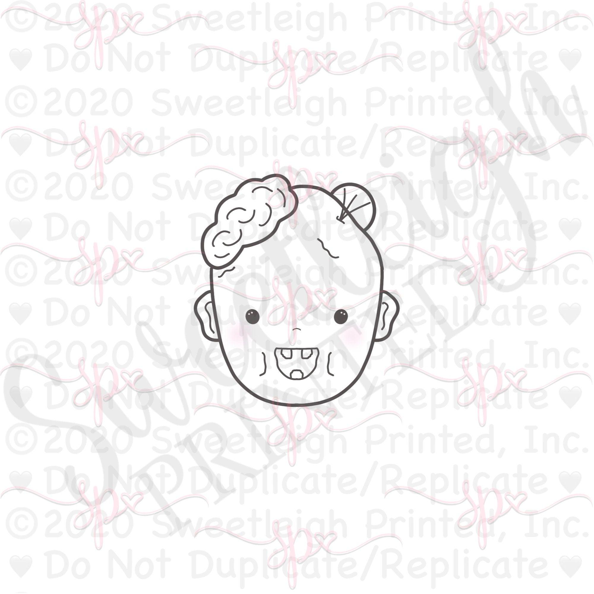 Zombie Face 2021 Cookie Cutter - Sweetleigh 